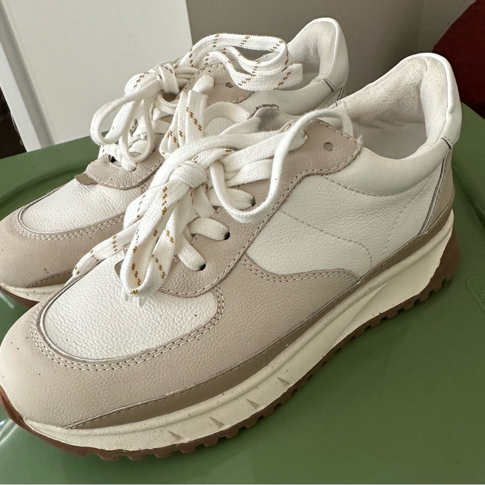 Madewell Kickoff Trainers Sz 6.5 Women/ 5 Men Beige NWI